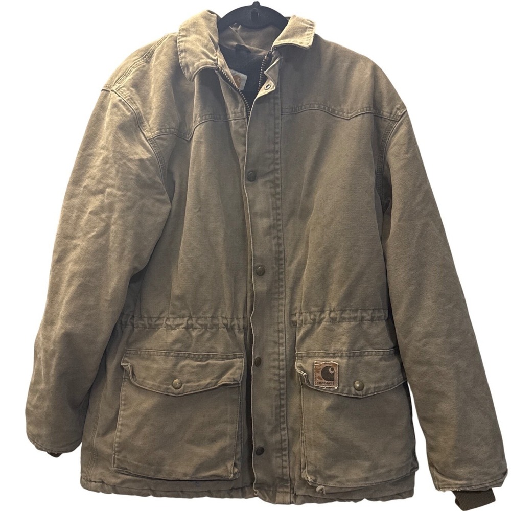 Vintage 1990 Carhartt C46DES Artic Parka Coat Jacket Desert Medium Mens USA made